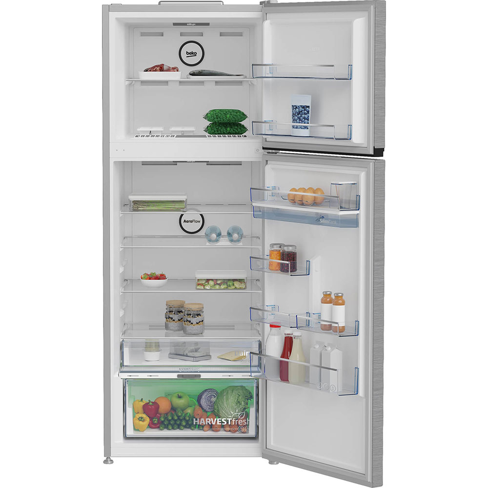 Frigider cu doua usi BEKO B5RDNE504LDXB, No Frost, 477 l, H 186.5 cm, Clasa E, Dozator apa, argintiu