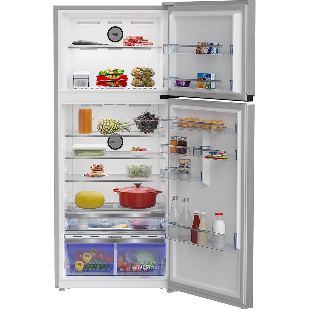 Frigider cu doua usi BEKO B5RDNE594ZXB, No Frost, 557 l, H 186 cm, Clasa E, inox