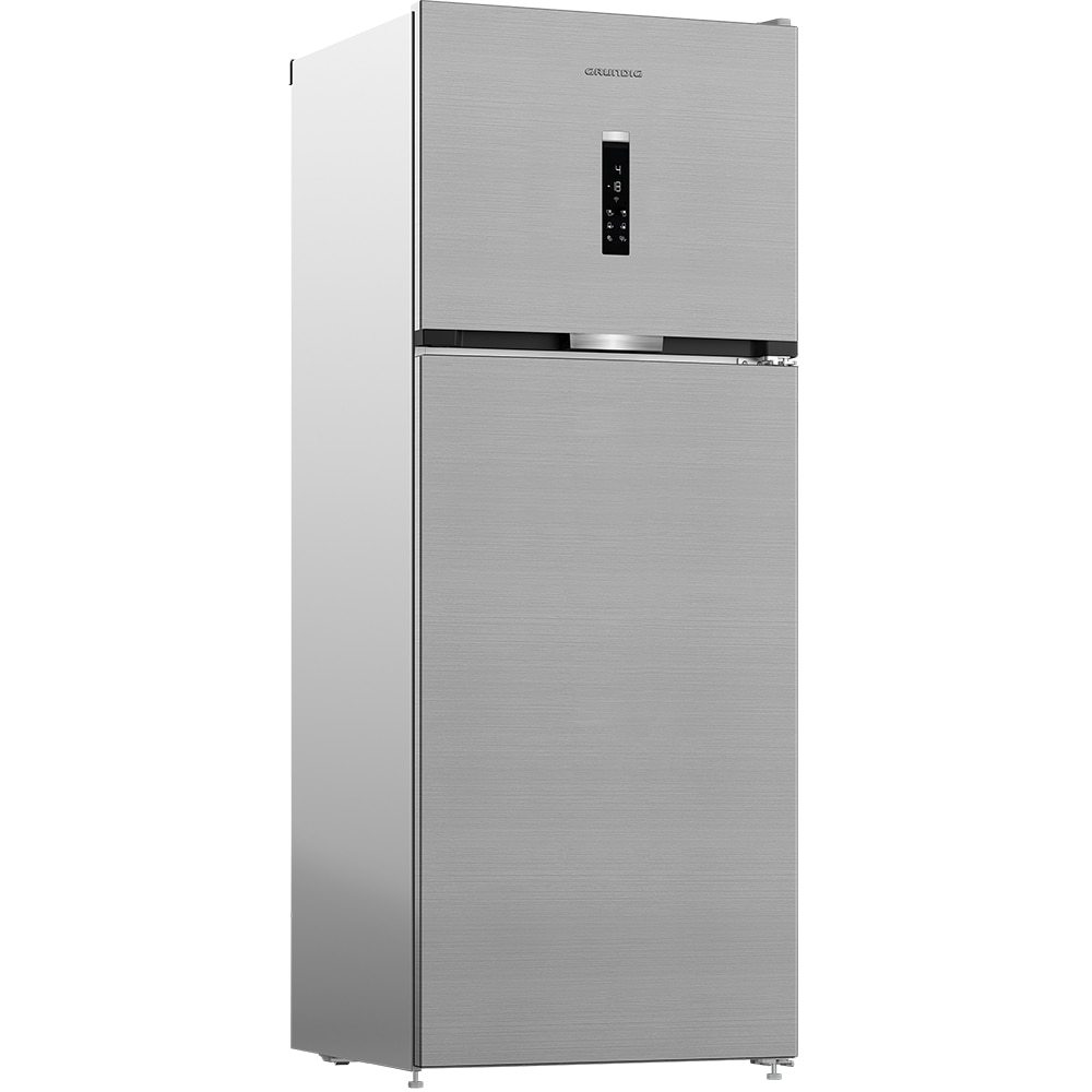 Frigider cu doua usi GRUNDIG GDPN67830LXW, No Frost, 477 l, 186.5 cm, Clasa D, argintiu