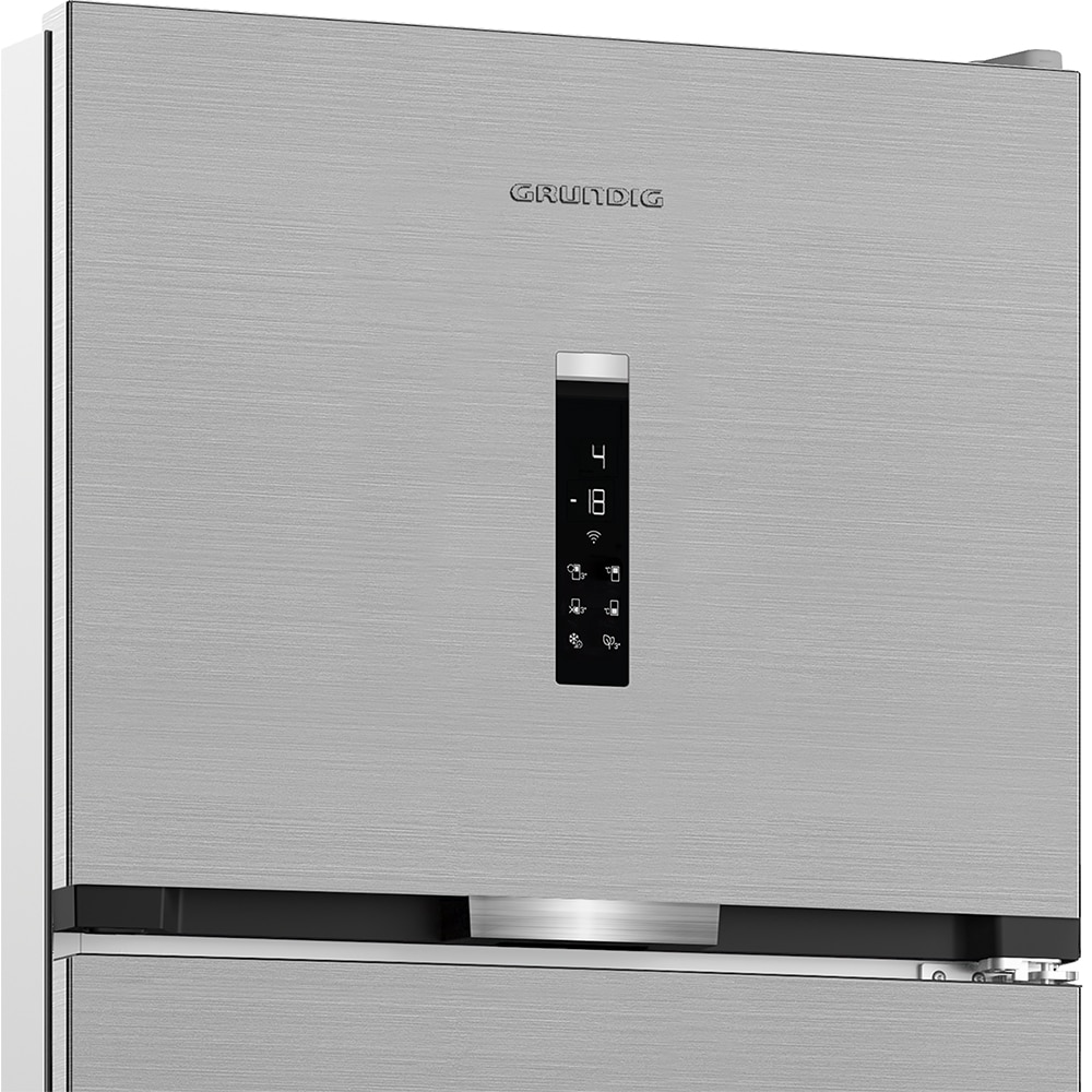 Frigider cu doua usi GRUNDIG GDPN67830LXW, No Frost, 477 l, 186.5 cm, Clasa D, argintiu