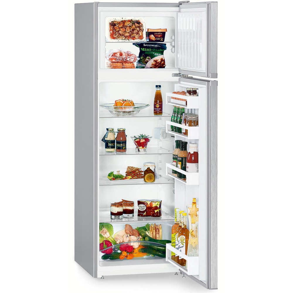 Frigider cu doua usi LIEBHERR GKle 1655-6, Smart Frost, 271 l, H 157 cm, Clasa E, argintiu