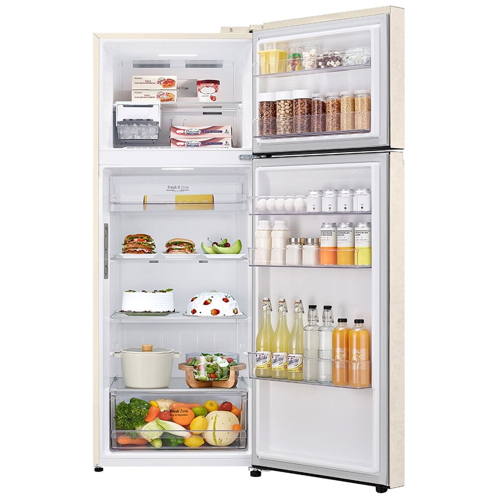 Frigider cu doua usi LG GTBV44SEBKD, No Frost, 461 l, H 185 cm, Clasa E, Wi-Fi, bej