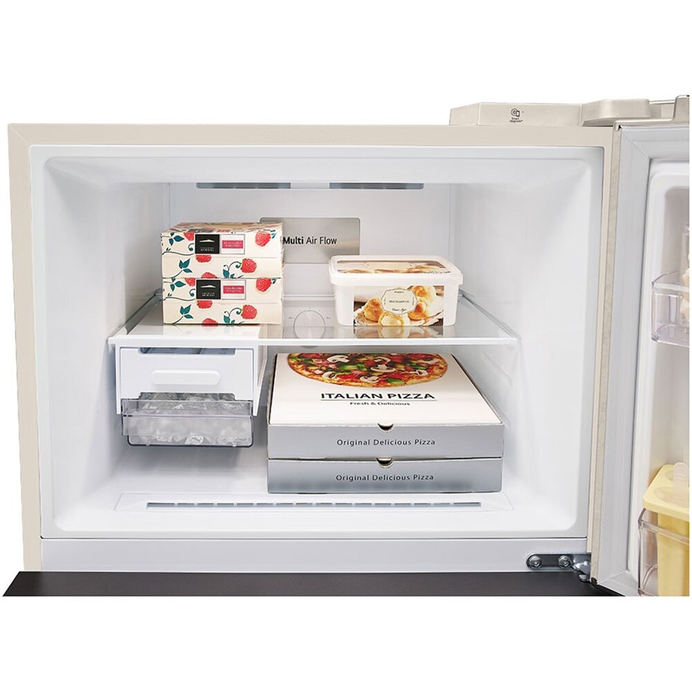 Frigider cu doua usi LG GTBV44SEBKD, No Frost, 461 l, H 185 cm, Clasa E, Wi-Fi, bej