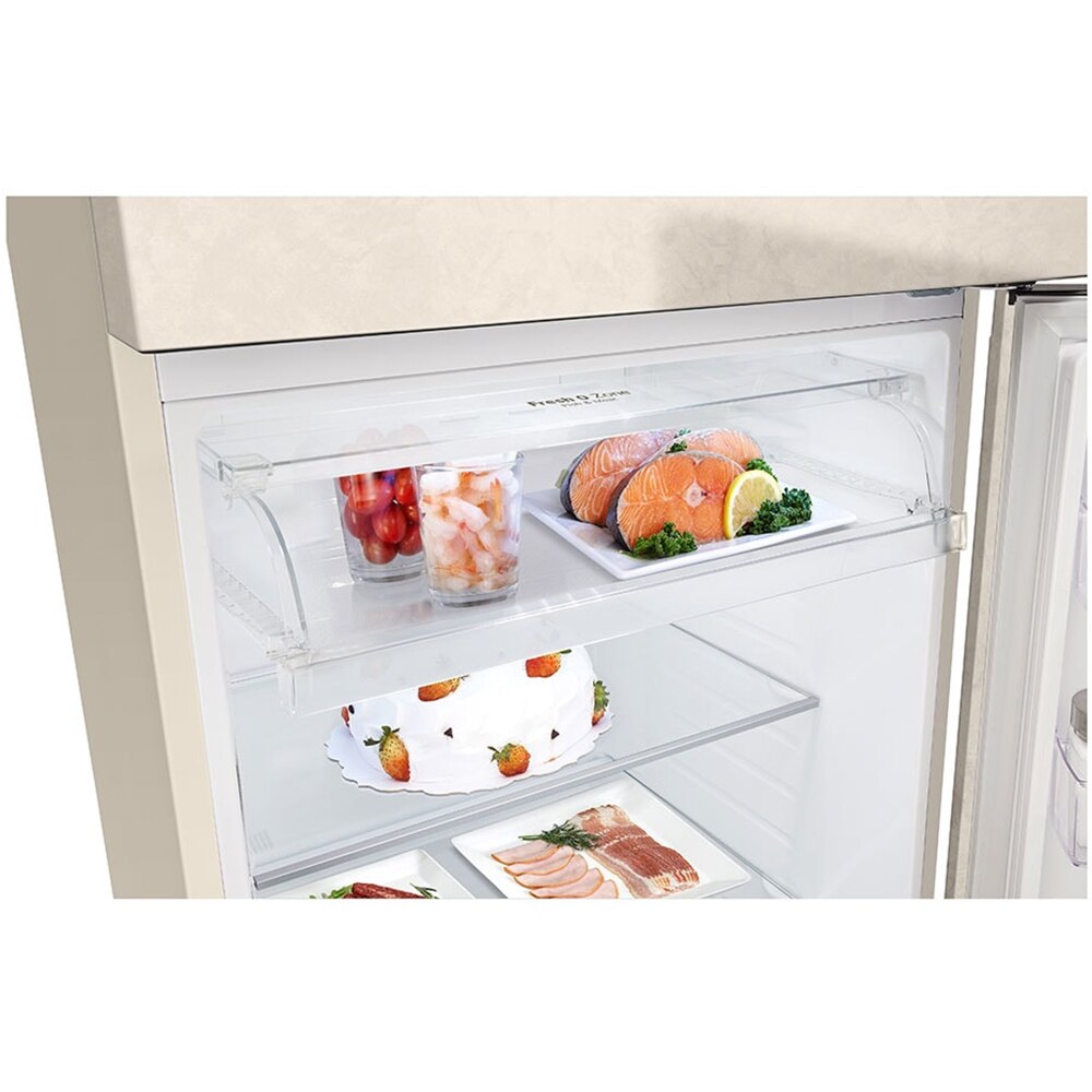 Frigider cu doua usi LG GTBV44SEBKD, No Frost, 461 l, H 185 cm, Clasa E, Wi-Fi, bej