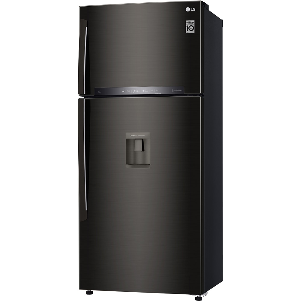 Frigider cu doua usi LG GTF744BLPED, No Frost, 509 l, H 180 cm, Clasa E, negru