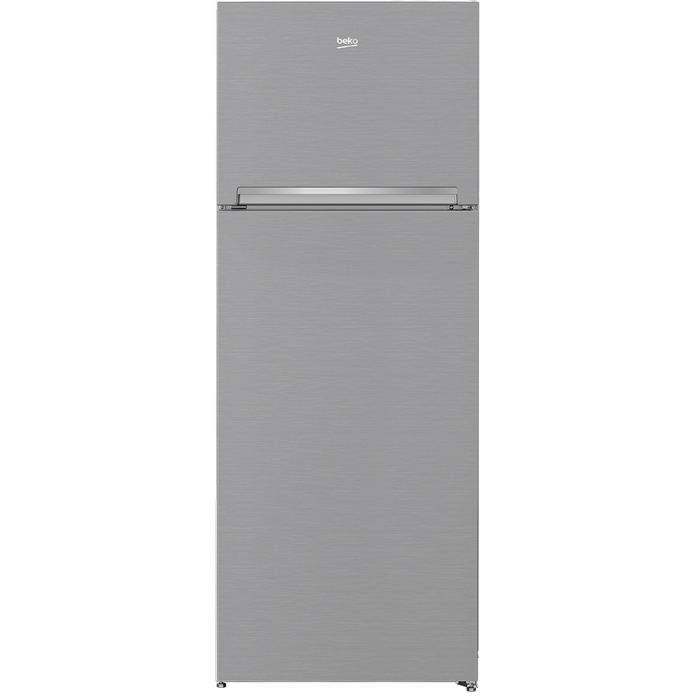 Frigider cu doua usi BEKO RDNE455K40XBN, No Frost, 406 l, H 185 cm, Clasa E, argintiu