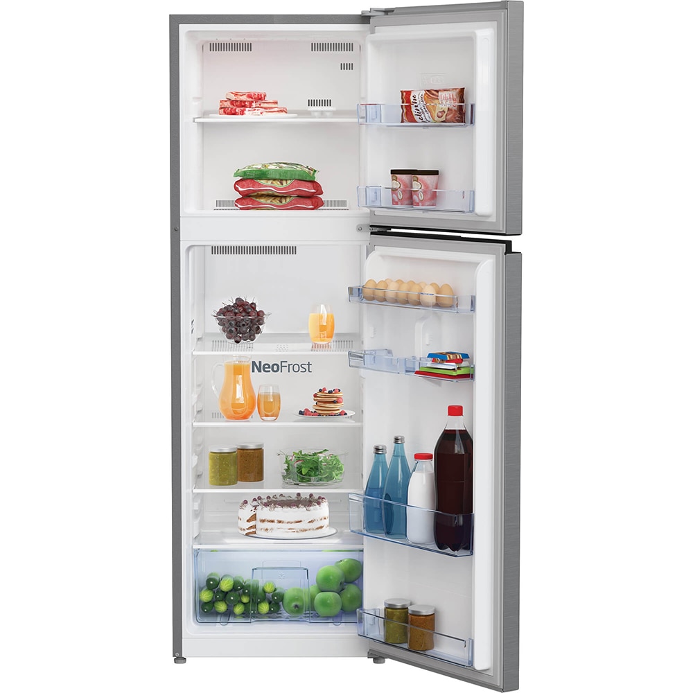 Frigider cu doua usi BEKO RDNT271I40XBN, No Frost, 250 l, H 165 cm, Clasa E, argintiu