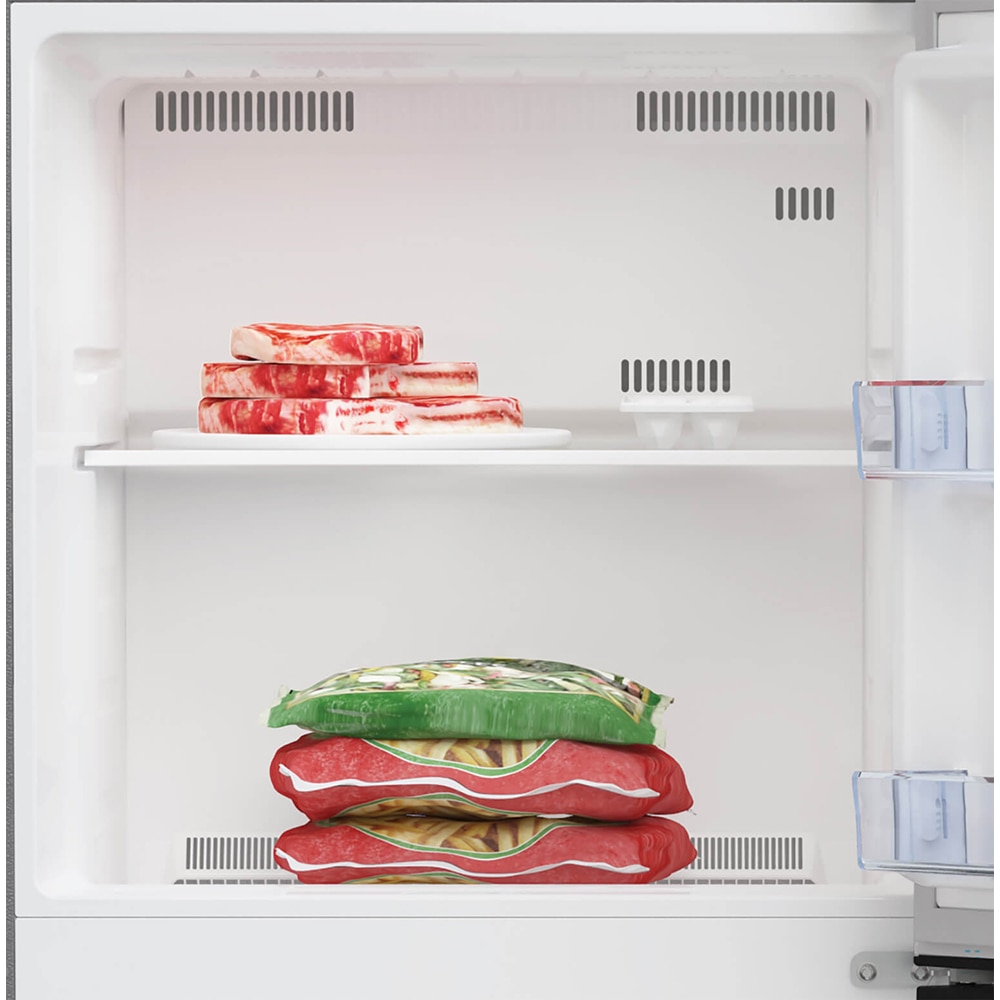 Frigider cu doua usi BEKO RDNT271I40XBN, No Frost, 250 l, H 165 cm, Clasa E, argintiu