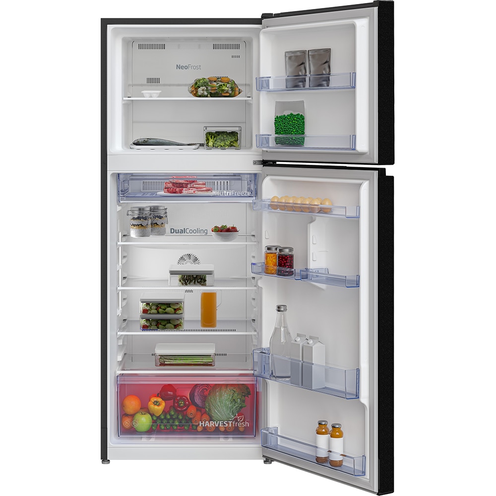 Frigider cu doua usi BEKO RDNT401I40SWBN, No Frost, 375 l, H 172 cm, Clasa E, negru