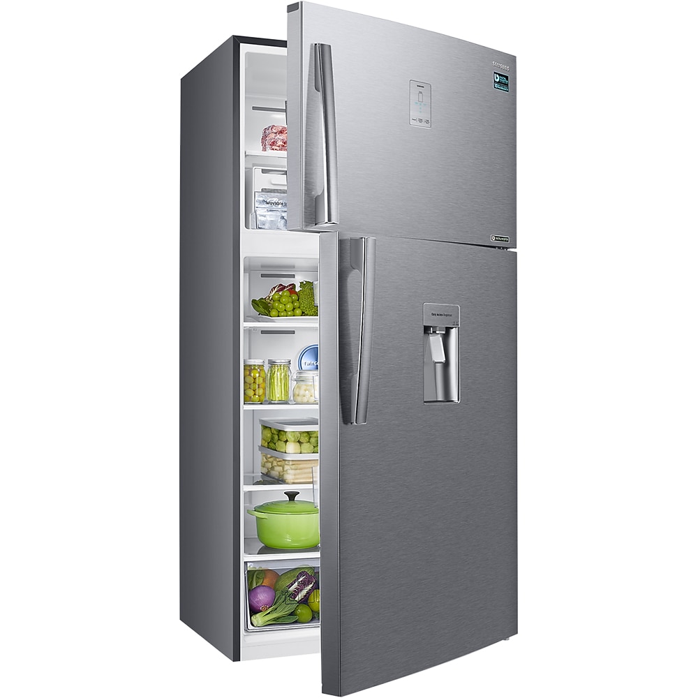 Frigider cu doua usi SAMSUNG RT58K710RSL/EO, No Frost, 585 l, H 178 cm, Clasa E, Wi-Fi, Dozator apa, inox