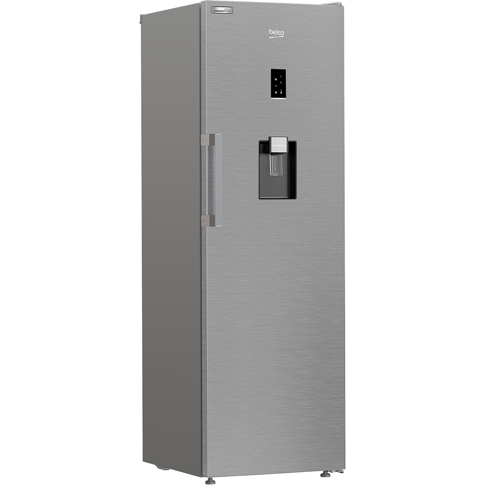 Frigider cu o usa BEKO B5RLNE365HDXB, No Frost, 365 l, H 186.5 cm, Clasa D, Dozator apa, inox