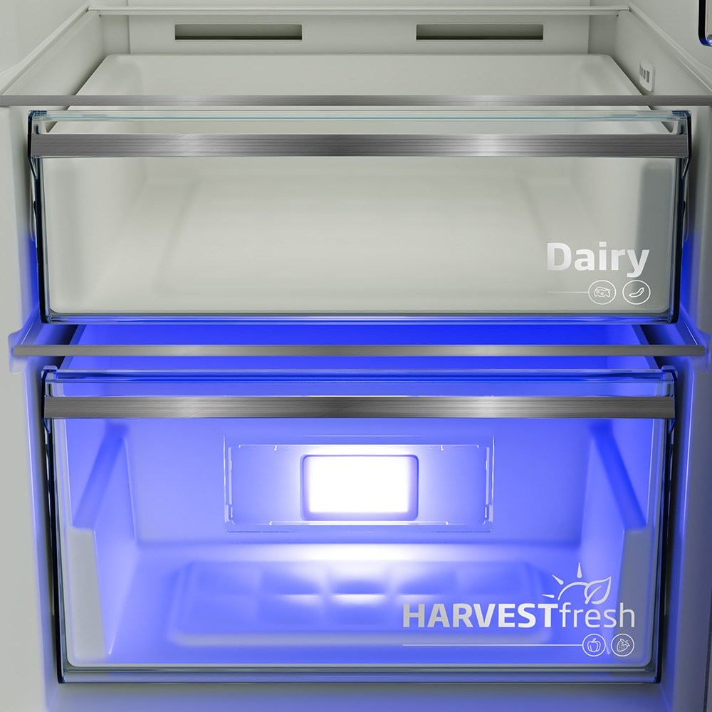 Frigider cu o usa BEKO B5RLNE365HDXB, No Frost, 365 l, H 186.5 cm, Clasa D, Dozator apa, inox