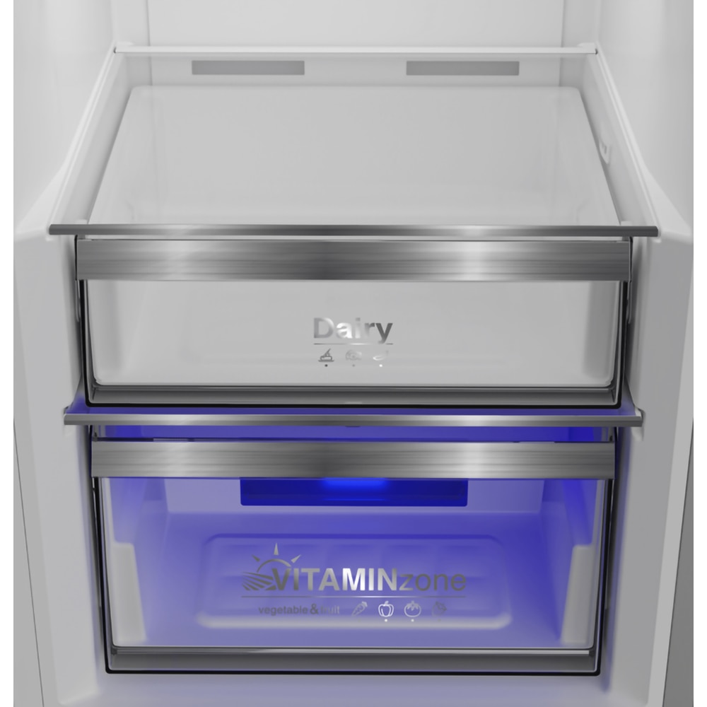 Frigider cu o usa GRUNDIG GLPN66820X, No Frost, 365 l, H 186 cm, Clasa E, inox