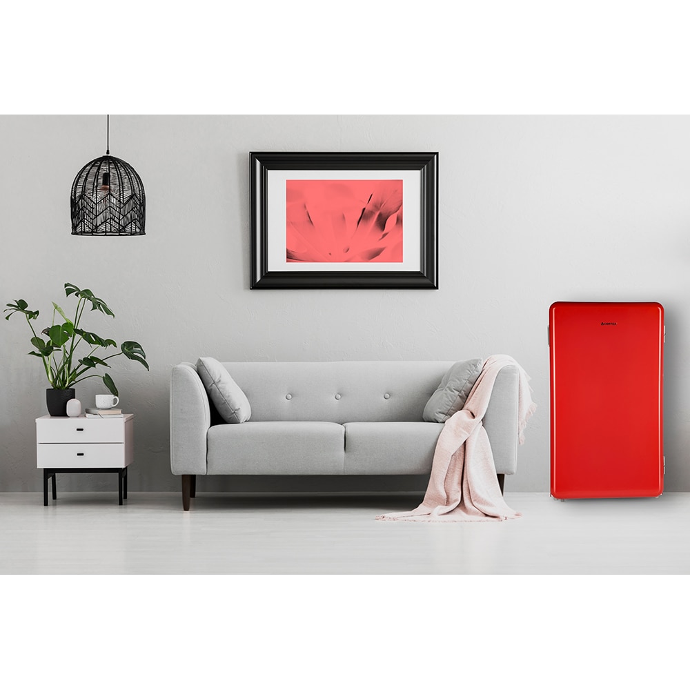 Frigider cu o usa VORTEX VD9SRD01M, 93 l, H 83.5 cm, Clasa E, rosu