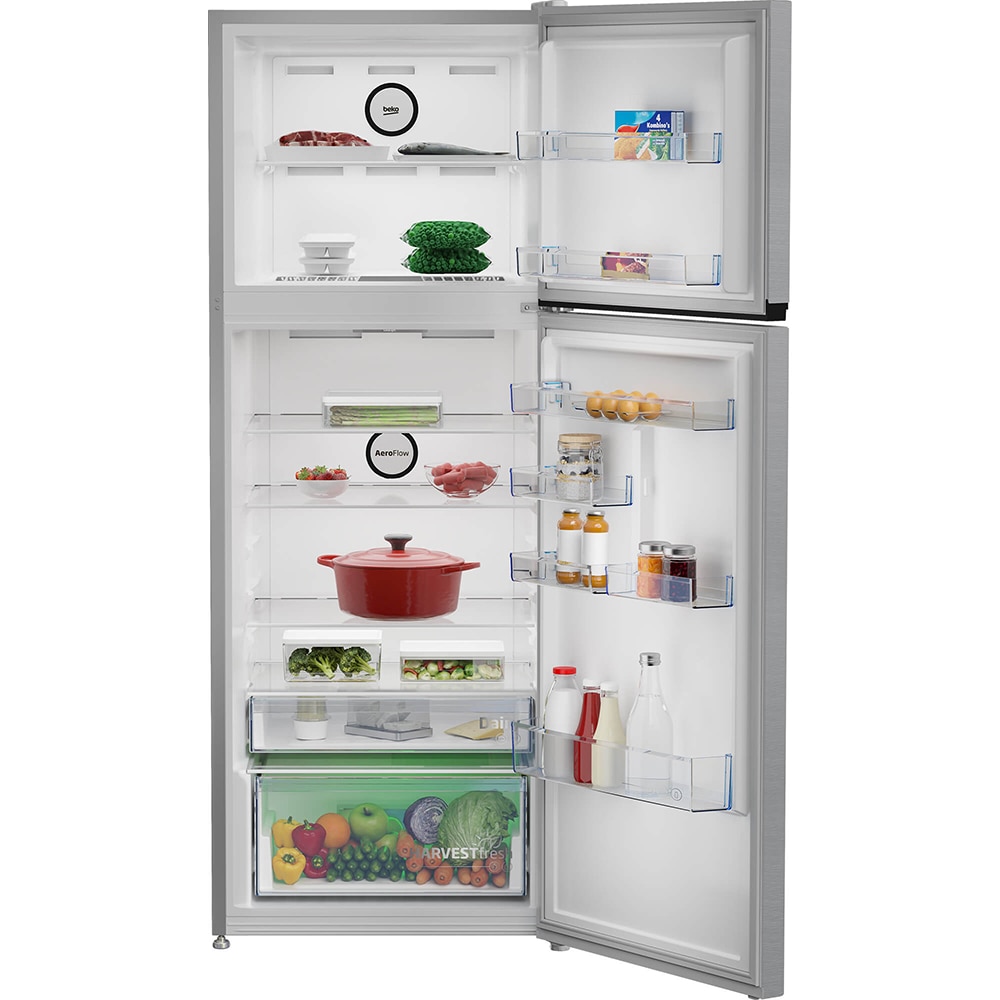Frigider cu doua usi BEKO B3RDNE504HXB, No Frost, 477 l, H 186.5 cm, Clasa E, argintiu