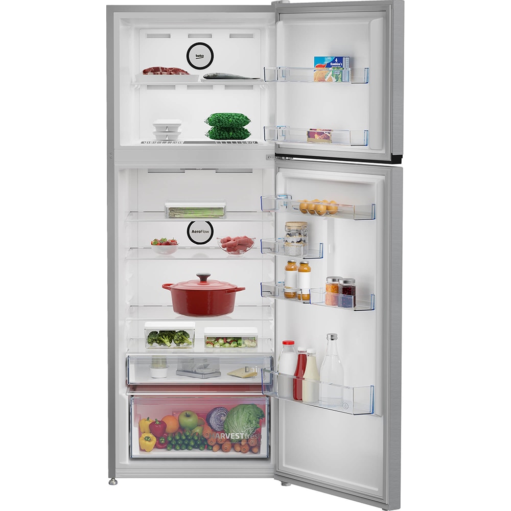 Frigider cu doua usi BEKO B3RDNE504HXB, No Frost, 477 l, H 186.5 cm, Clasa E, argintiu