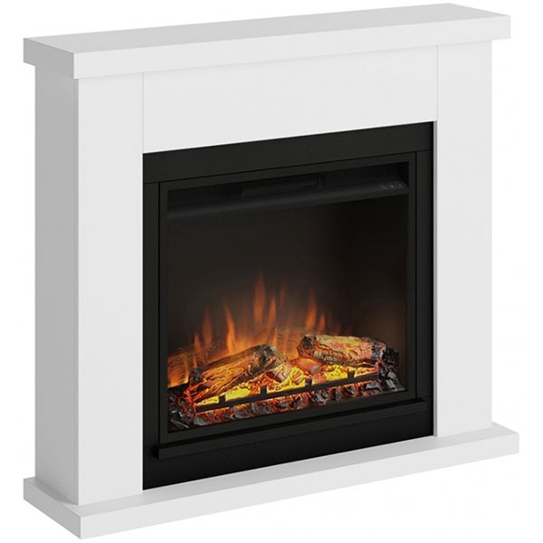 Semineu electric TAGU Frode Pure White, 1500W, Focar 3D, Telecomanda, Alb Pur