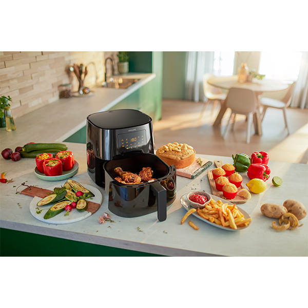 Friteuza cu aer cald PHILIPS Airfryer XL Essential HD928090, 1.2kg, 6.2l, 2000W, negru