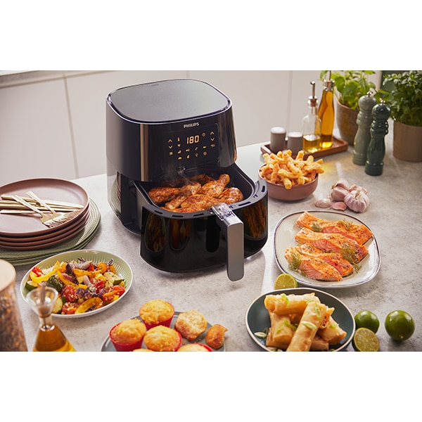 Friteuza cu aer cald PHILIPS Airfryer XL Essential HD928090, 1.2kg, 6.2l, 2000W, negru