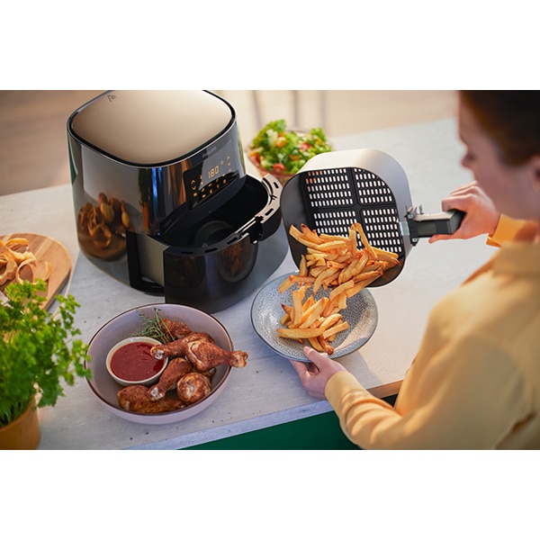 Friteuza cu aer cald PHILIPS Airfryer XL Essential HD928090, 1.2kg, 6.2l, 2000W, negru