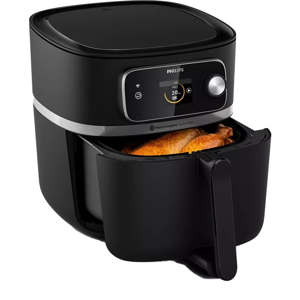 Friteuza cu aer cald PHILIPS Combi XXL HD9880/90, 2kg, 8.3l, 2200W, negru-argintiu