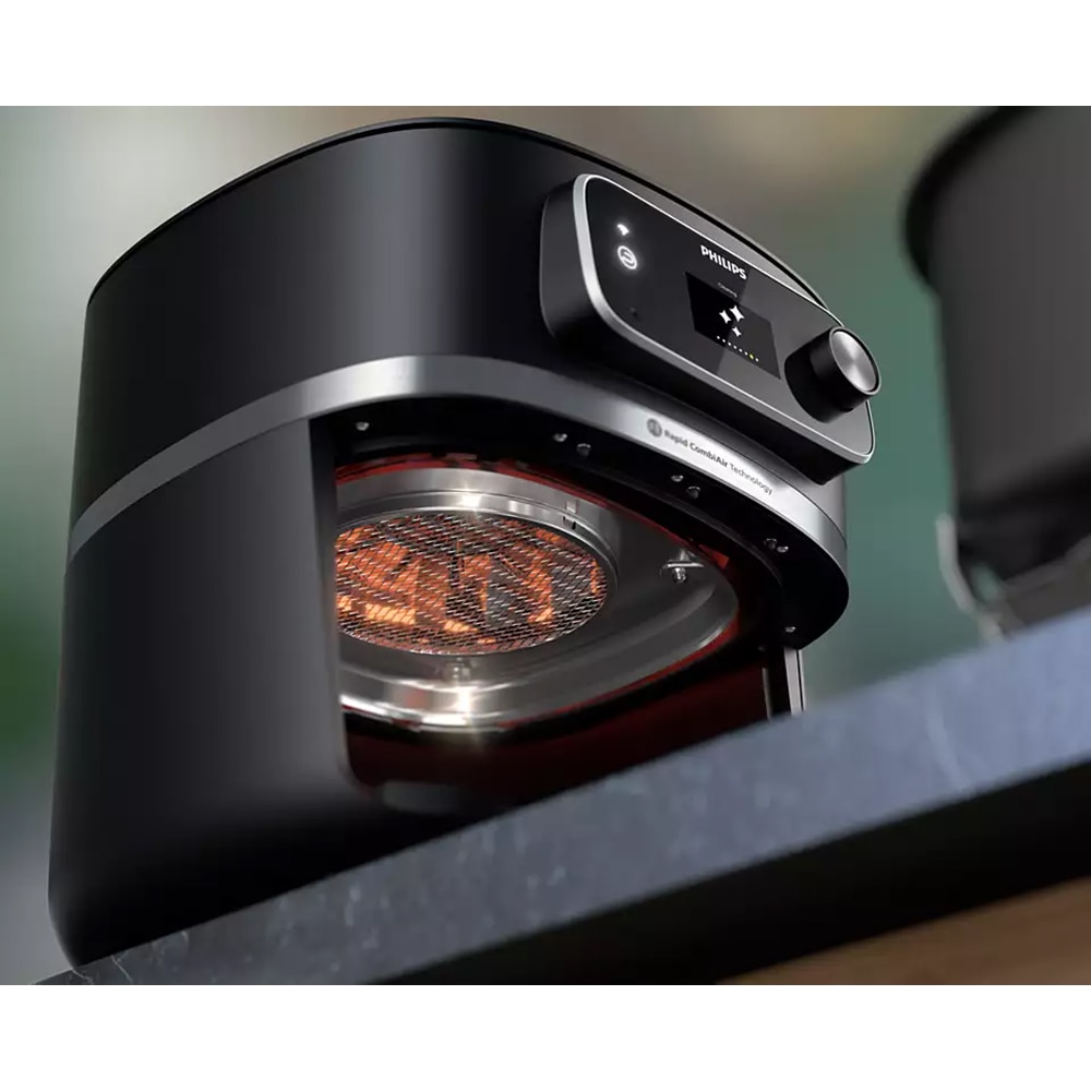 Friteuza cu aer cald PHILIPS Combi XXL HD9880/90, 2kg, 8.3l, 2200W, negru-argintiu