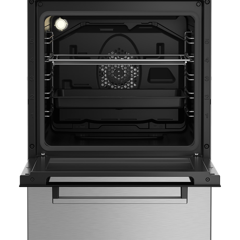 Aragaz BEKO FSM52331TXDSN, 4 arzatoare, Gaz + Electric, L 50 cm, Grill, inox