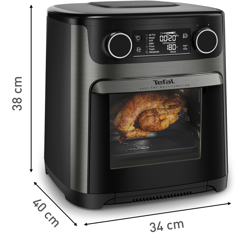 Friteuza cu aer cald TEFAL Easy Multifunction Fry FW5558E0, 15l, 1800W, negru