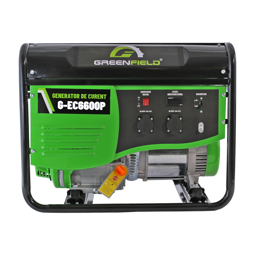 Generator electric GREENFIELD G-EC6600P, 5500W, 4 timpi, benzina, autonomie 8.92h