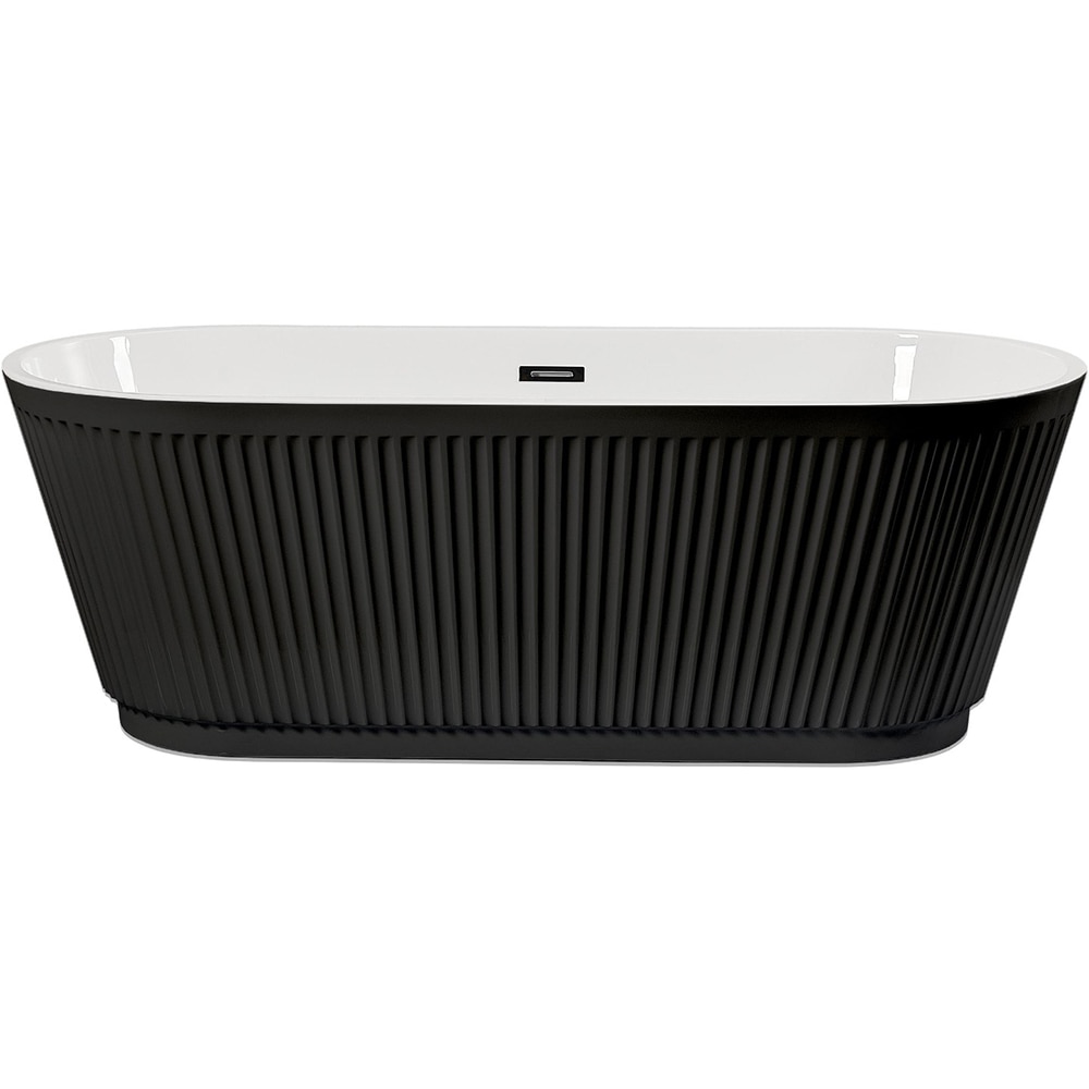 Cada baie freestanding SANOTECHNIK Tivoli, acril, 170 x 75 x 58 cm, negru