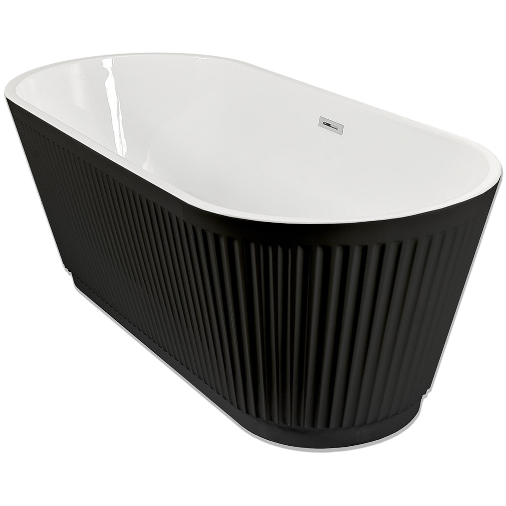 Cada baie freestanding SANOTECHNIK Tivoli, acril, 170 x 75 x 58 cm, negru