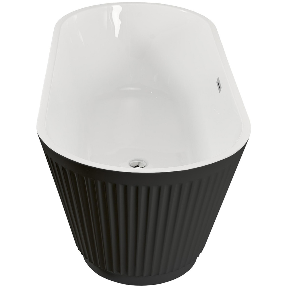 Cada baie freestanding SANOTECHNIK Tivoli, acril, 170 x 75 x 58 cm, negru