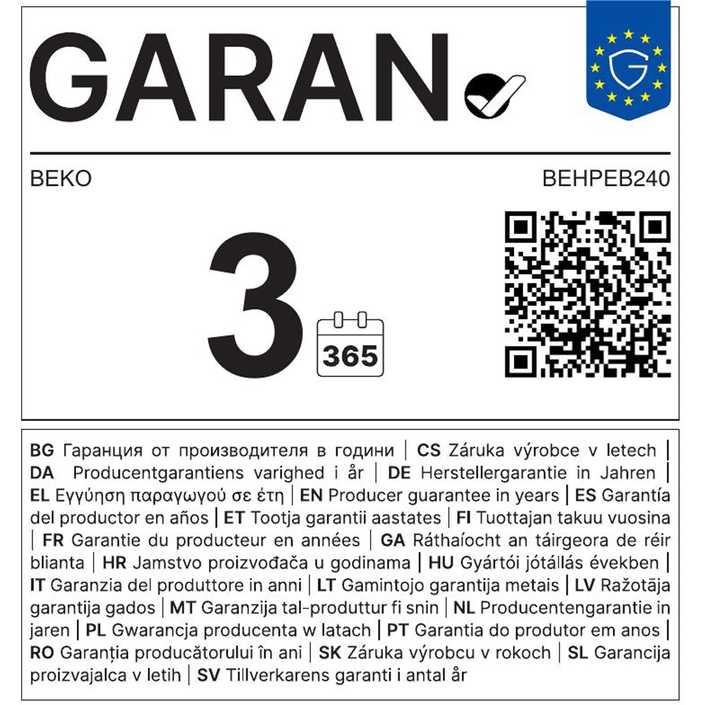 Aer conditionat BEKO BEHPEB240, 24000 BTU, A++/A+, Wi-Fi, negru