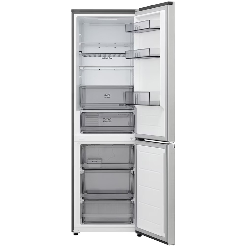 Combina frigorifica LG GBBS312CPY, No Frost, 333 l, H 186 cm, Clasa C, ThinQ, argintiu