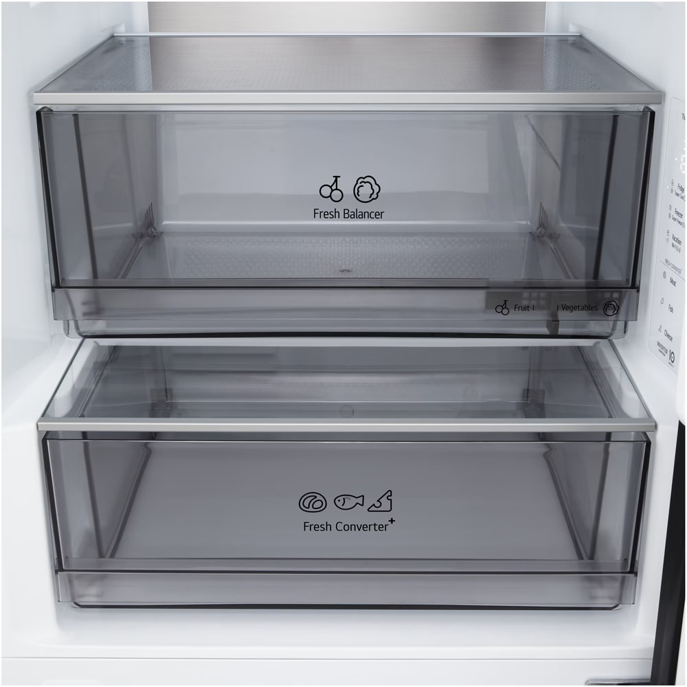 Combina frigorifica LG GBBS524CEV, No Frost, 375 l, H 203 cm, Clasa C, ThinQ, negru