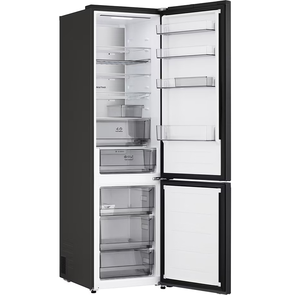 Combina frigorifica LG GBBS525CEV, No Frost, 375 l, H 203 cm, Clasa C, ThinQ, negru