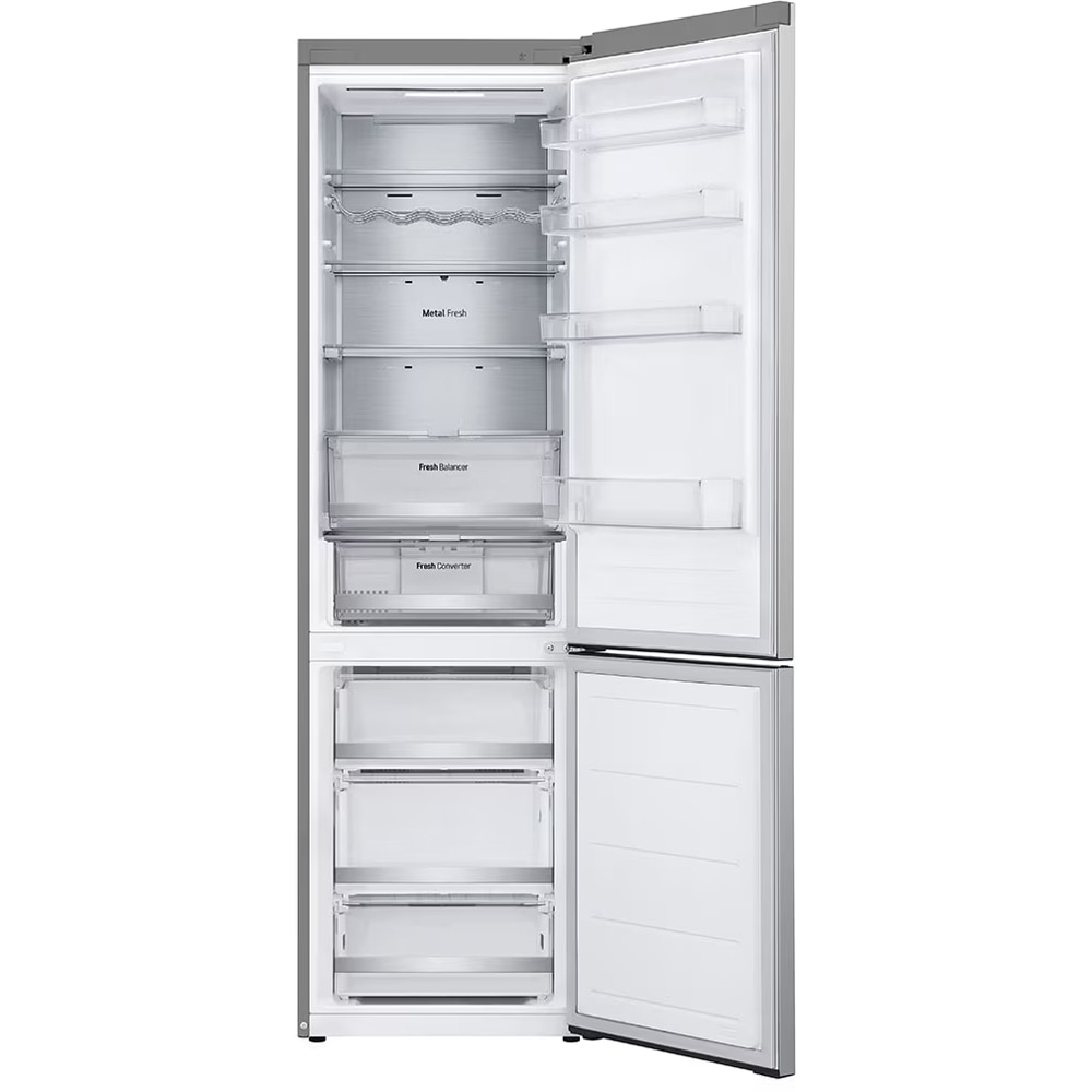 Combina frigorifica LG GBBS727CPY, No Frost, 375 l, H 203 cm, Clasa C, ThinQ, argintiu
