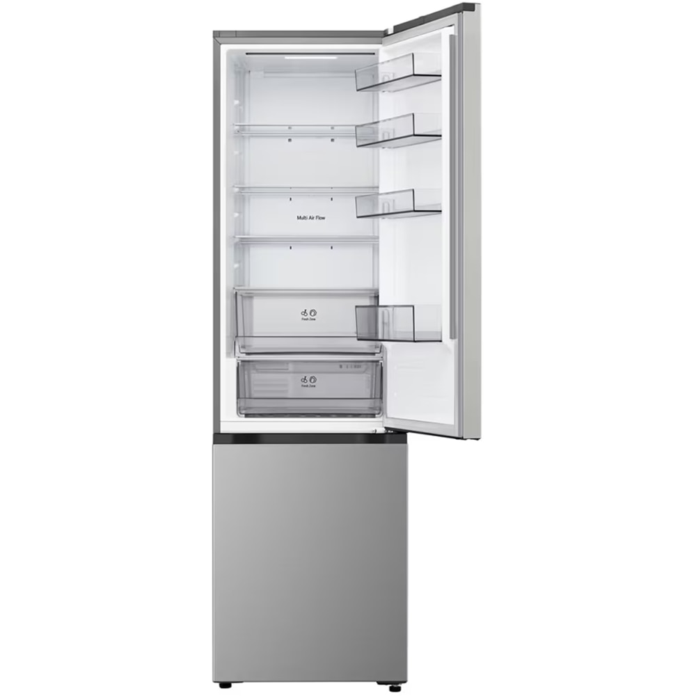Combina frigorifica LG GBBSJ21EPY, No Frost, 375 l, H 203 cm, Clasa E, ThinQ, argintiu