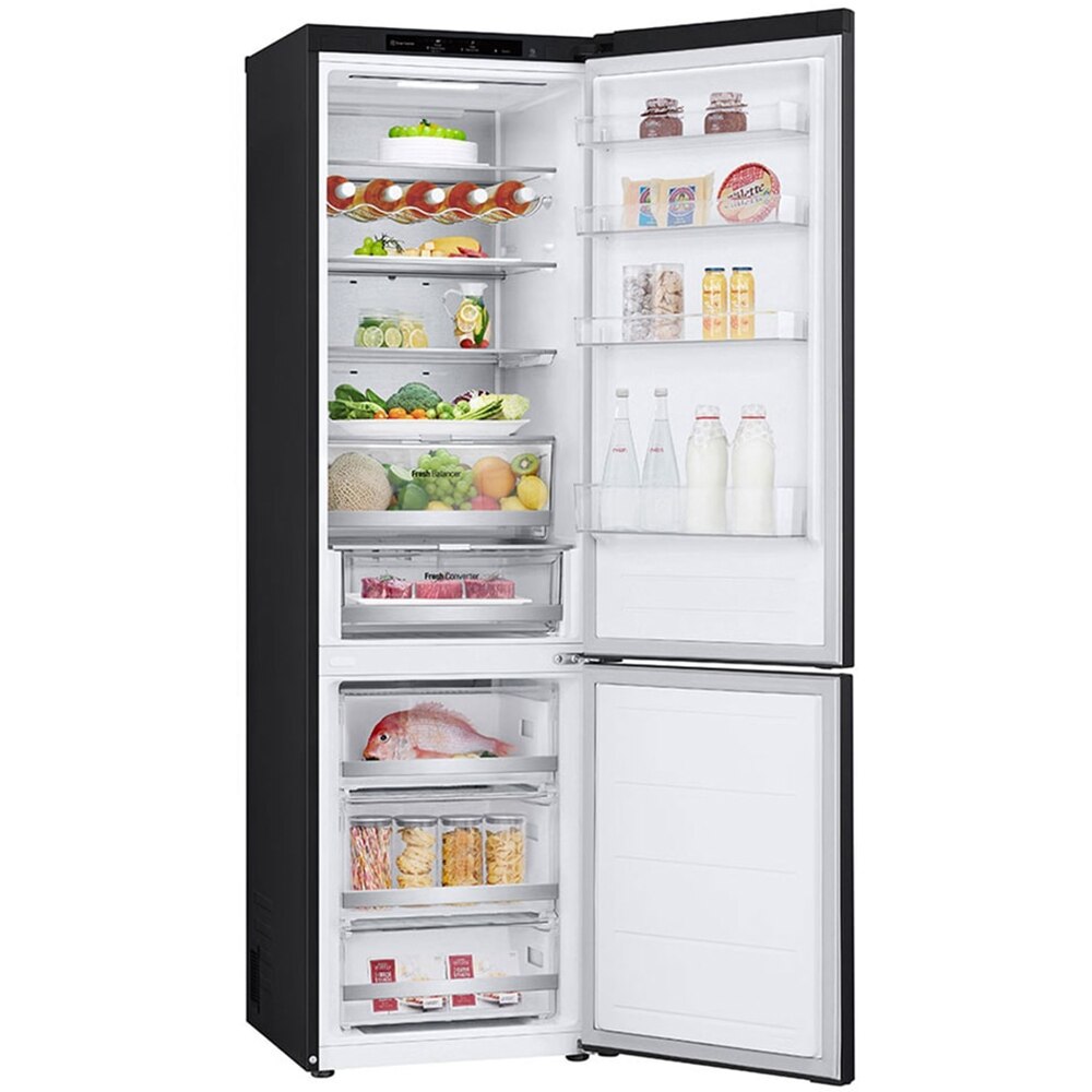 Combina frigorifica LG GBV7280AEV, No Frost, 387 l, H 203 cm, Clasa A, negru