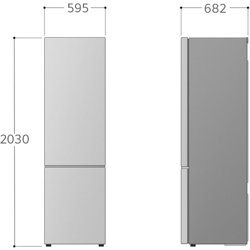 Combina frigorifica LG GBV7280AMB, No Frost, 387 l, H 203 cm, Clasa A, argintiu