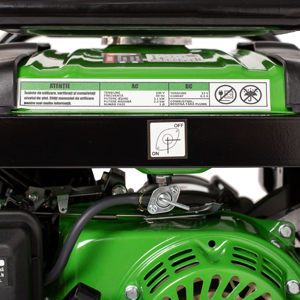 Generator electric GREENFIELD G-EC3100, 2300W, 4 timpi, benzina, autonomie 15h