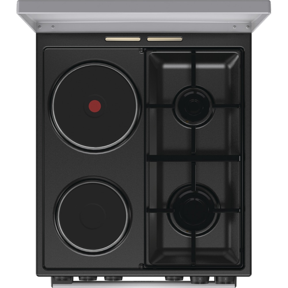 Aragaz GORENJE GK5A12SG, 4 arzatoare, Gaz + Electric, L 50 cm, gri