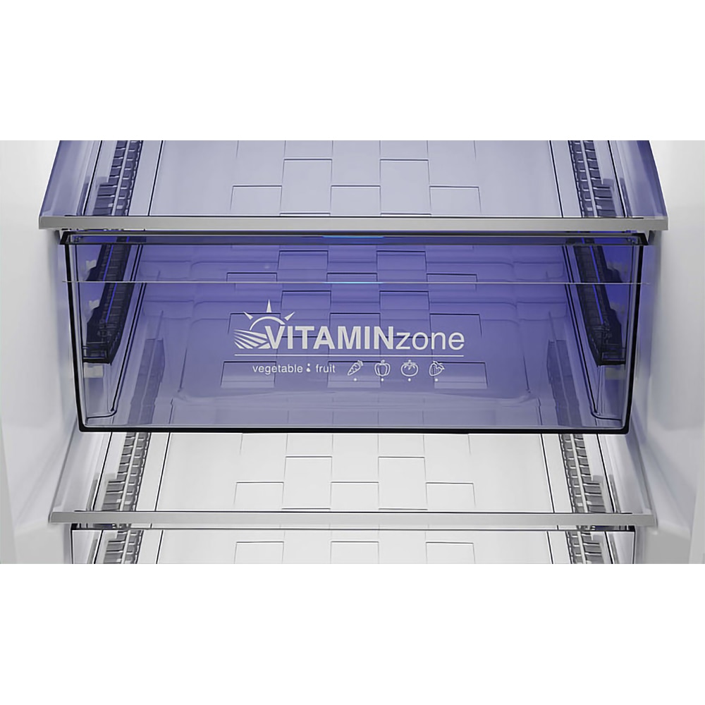 Combina frigorifica GRUNDIG GKPN46821X, No Frost, 316 l, H 186 cm, Clasa E, argintiu