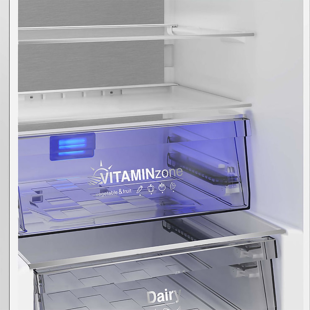 Combina frigorifica GRUNDIG GKPN46821X, No Frost, 316 l, H 186 cm, Clasa E, argintiu