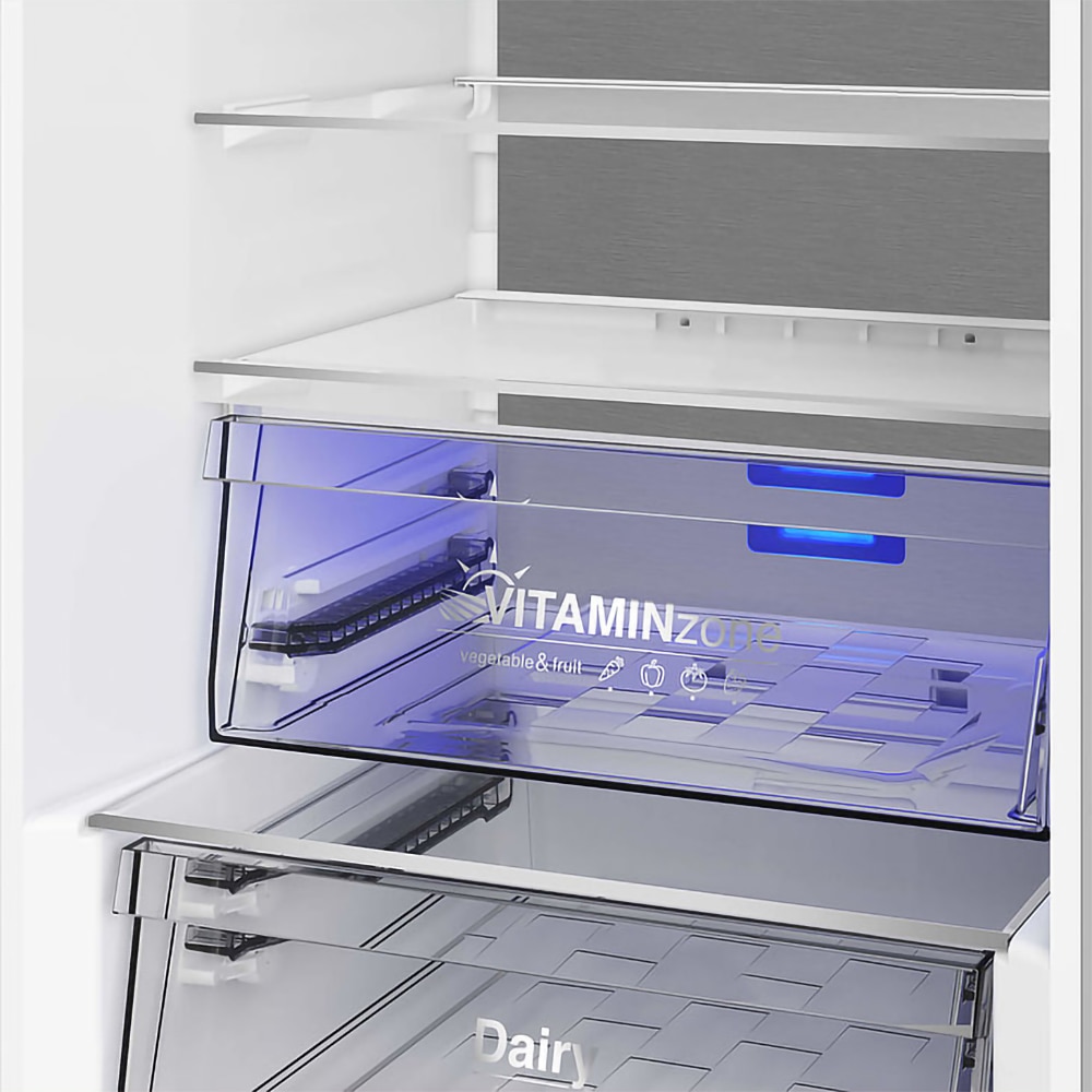 Combina frigorifica GRUNDIG GKPN46821X, No Frost, 316 l, H 186 cm, Clasa E, argintiu