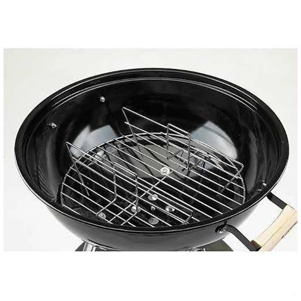 Gratar carbune LANDMANN Kettle Grill Chef, 43 cm, 1 suprafata, 2 role, negru