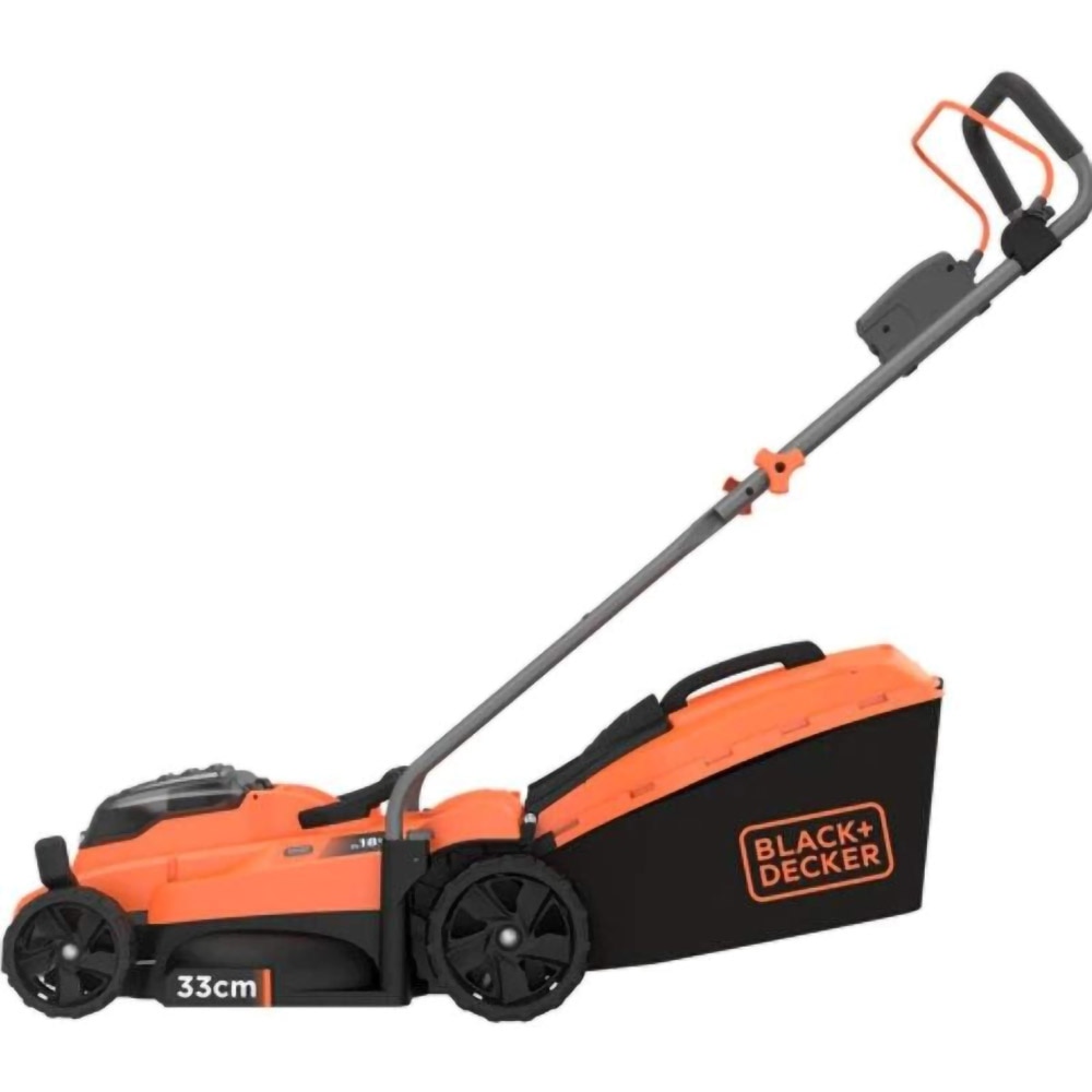 Masina de tuns iarba BLACK&DECKER BCMW3318L2, latime taiere 33 cm, cos 35L, portocaliu-negru