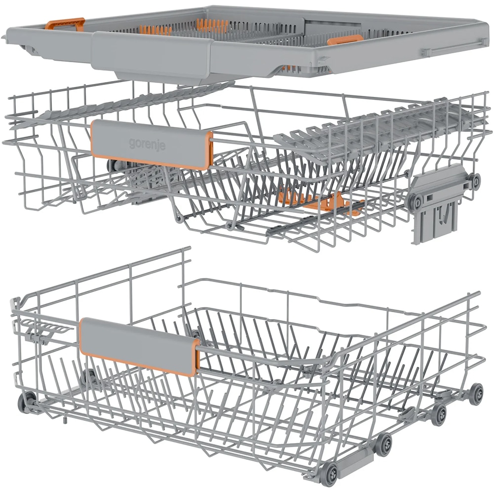 Masina de spalat vase independenta GORENJE GS673B90X, 16 seturi, 7 programe, 60 cm, Clasa B, Wi-Fi, panou comanda gri