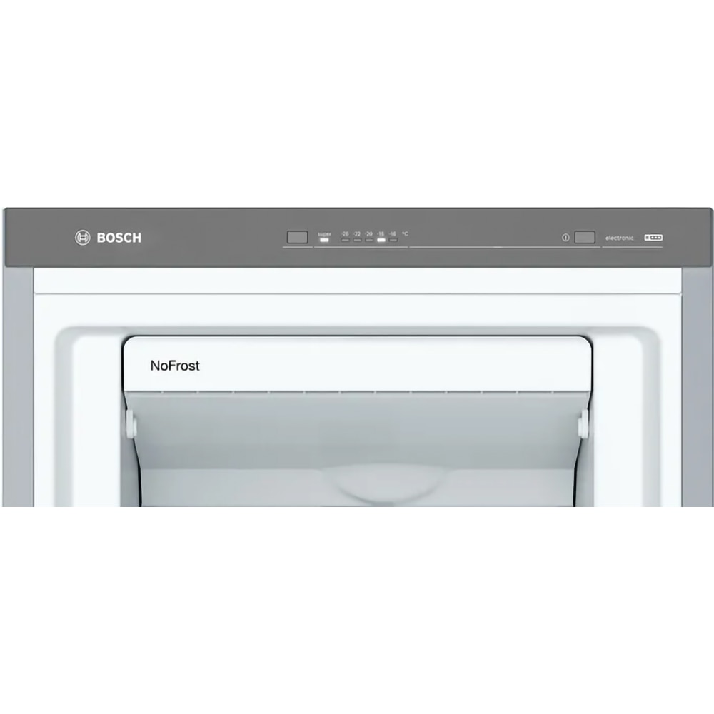 Congelator BOSCH GSN36VIEP, No Frost, 242 l, H 186 cm, Clasa E, inox