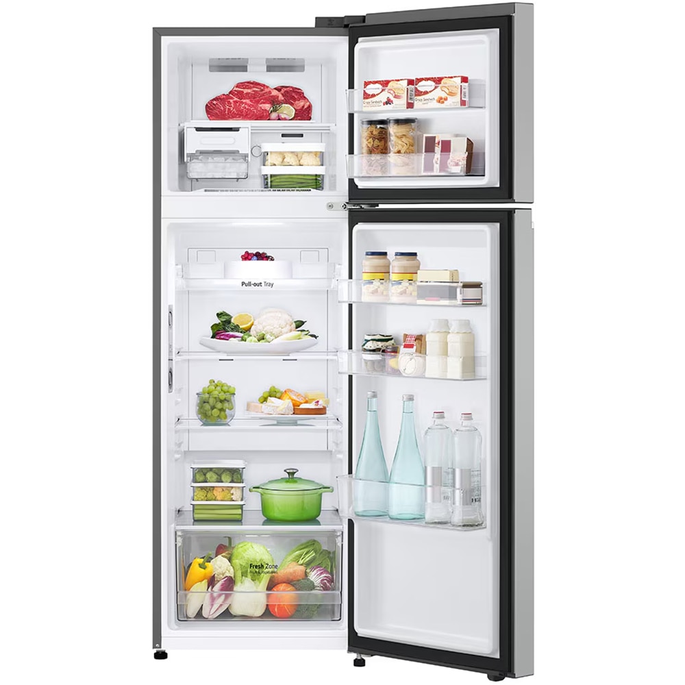 Frigider cu doua usi LG GTBV20PYZJD, No Frost, 266 l, H 168 cm, Clasa E, argintiu
